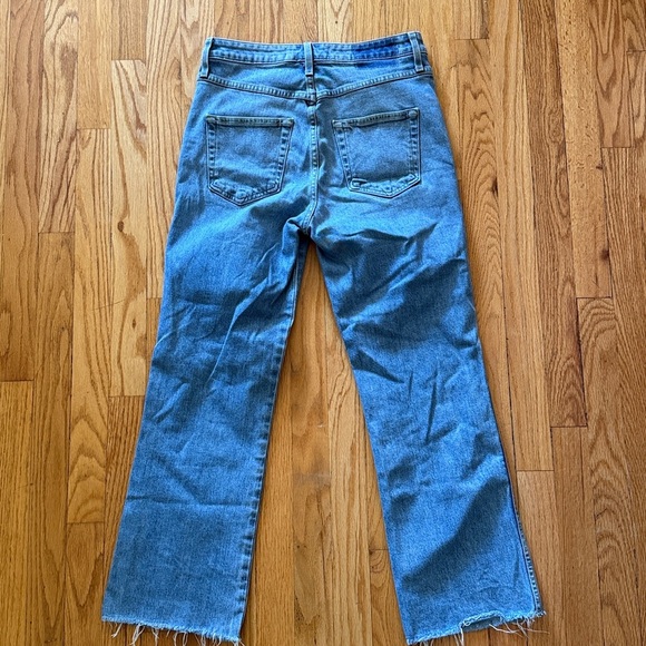 AMO sz 28 High Rise Kick Crop in Topanga Light Blue Denim Jeans, great condition - Picture 7 of 10